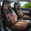 US Independence Day Bald Eagle Broken US Flag Car Seat Covers