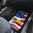 US Independence Day Minimal Eagle Head With US Flag Car Floor Mats