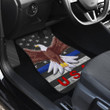 US Independence Day Bald Eagle Flying Black White US Flag Car Floor Mats