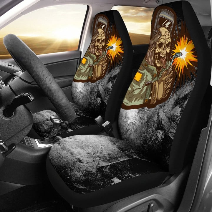 Skull Welder Car Seat Covers Amazing Gift Ideas T031420