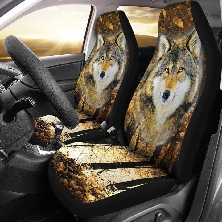 Wolf Car Seat Covers Custom Design 2-WearWanta
