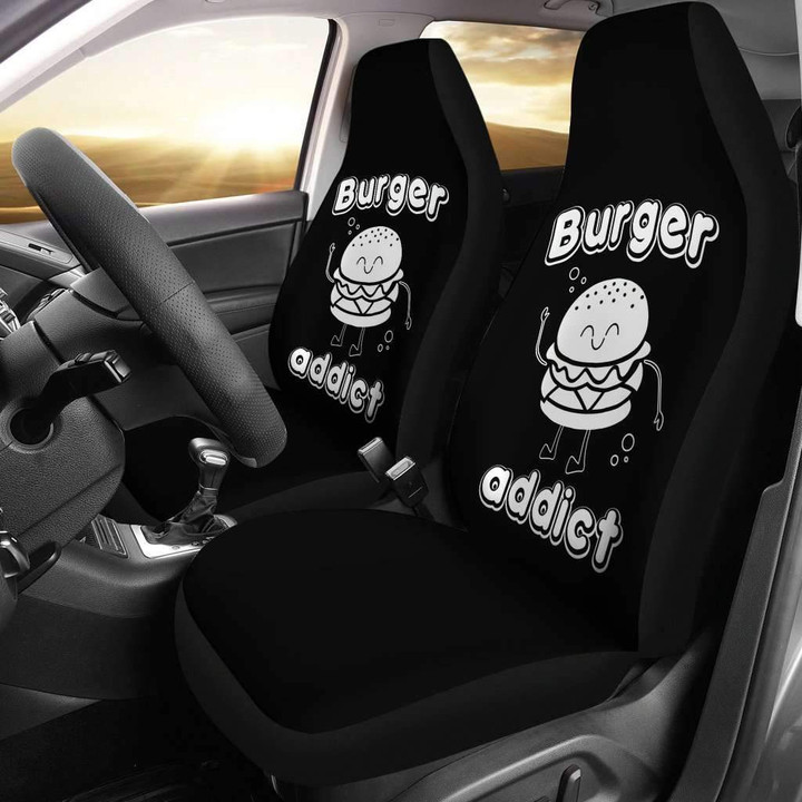 Burger Addict Car Seat Covers Funny Gift Ideas T032220