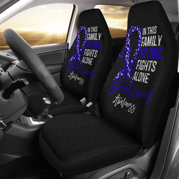 Stomach Cancer No One Fights Alone Car Seat Covers H042620