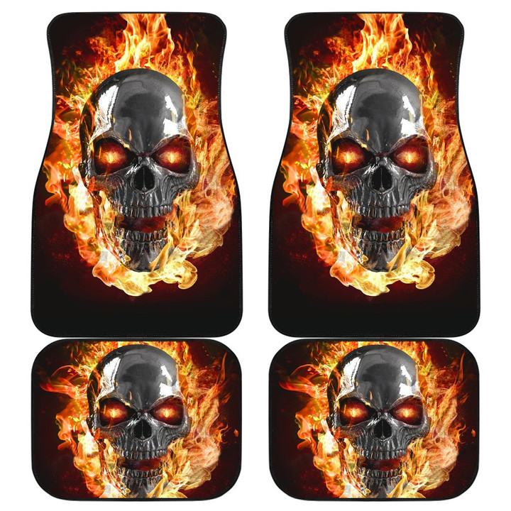 Skull Fire Art Car Floor Mats Amazing Gift Ideas T300720