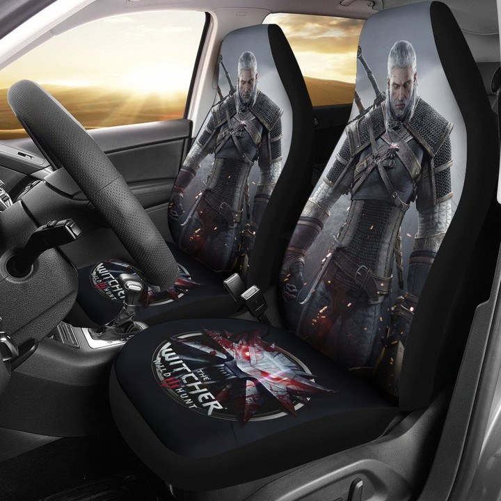 Geralt Logo The Witcher 3: Wild Hunt Game Car Seat Covers H1228