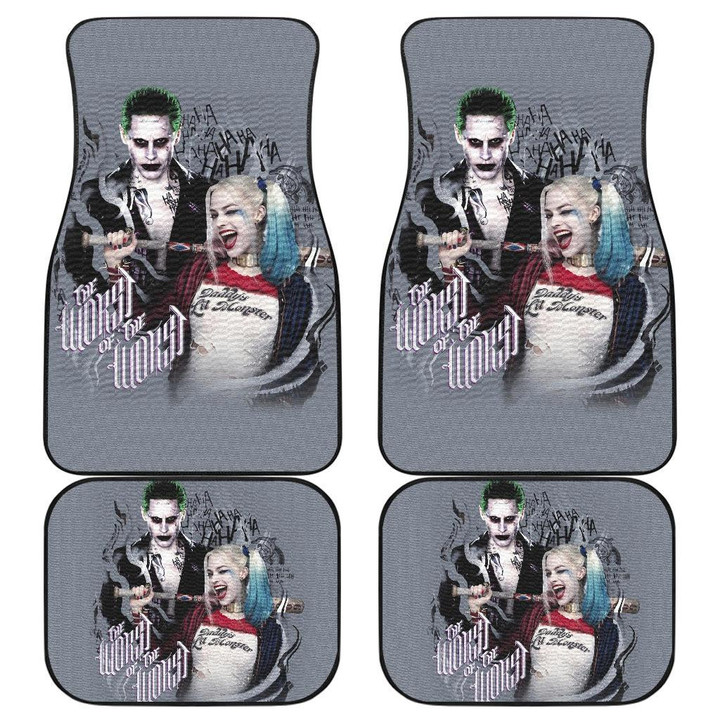 Joker & Harley Quinn Suicide Squad Movie Car Floor Mats H1226