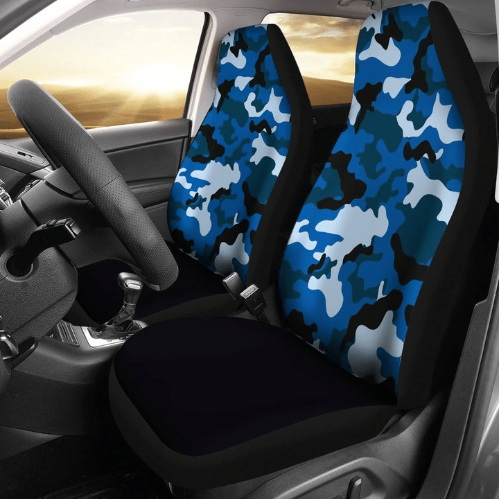 Blue Camouflage Car Seat Covers 191121