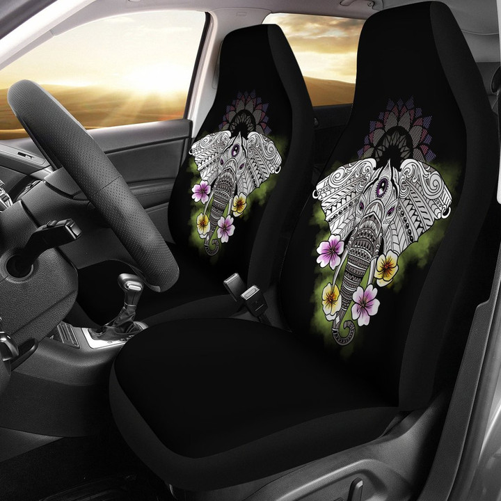 Elephant Art Flower Animal Car Seat Covers