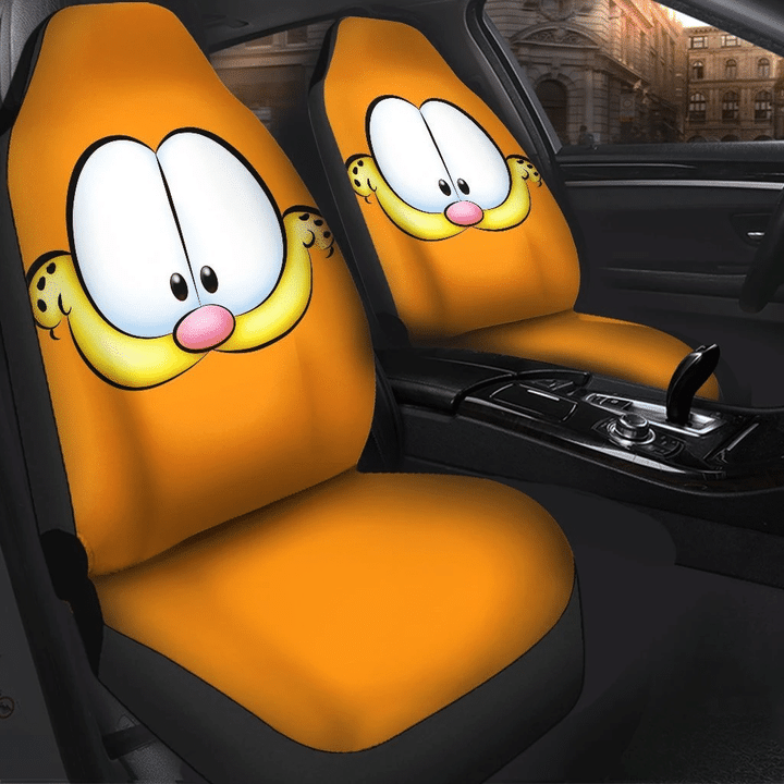 Garfield Face Cat Cartoon Car Seat Covers