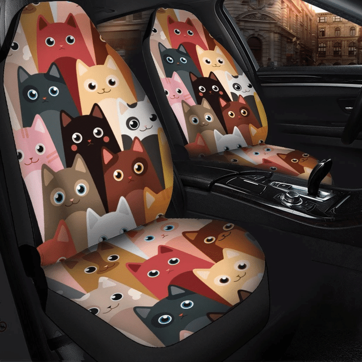 Cat Funny Friends Car Seat Covers