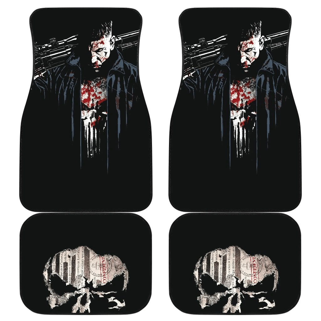 Punisher The Soldier Bloody Art Car Floor Mats 191030
