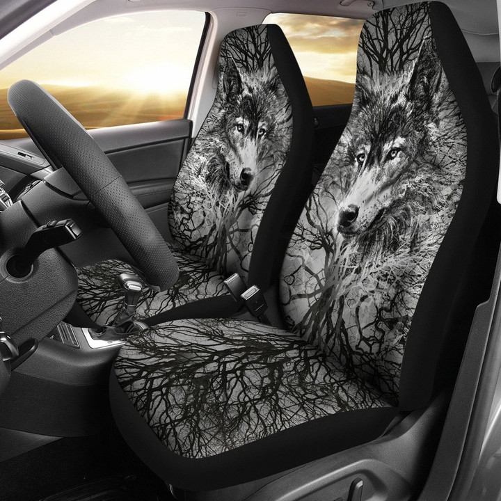 Wolf Art Breaking Style Car Seat Covers 191130