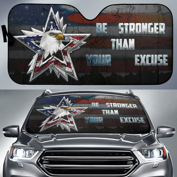 US Independence Day Eagle Emerging From Stars Be Stronger Than Excuse Car Sun Shade