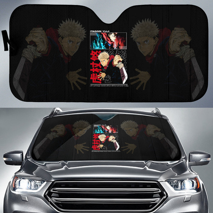 Itadori Yuji Jujutsu Kaisen Car Sun Shade Anime Car Accessories Custom For Fans NA051602