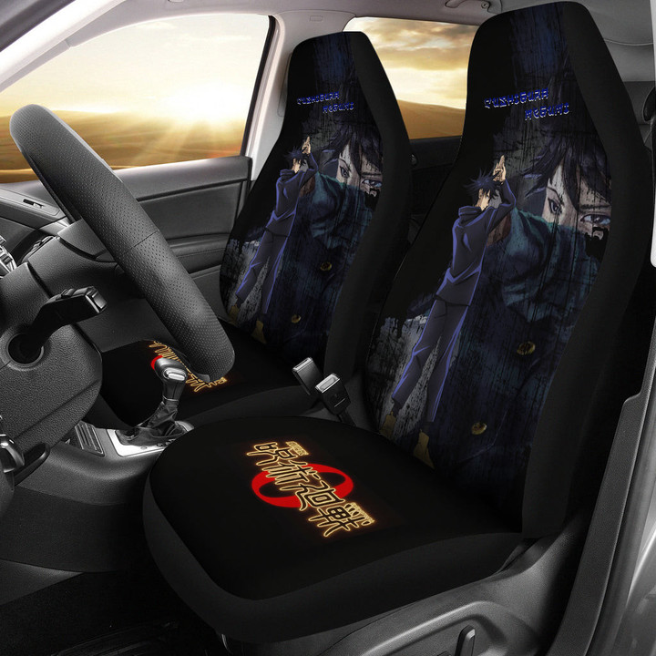 Megumi Fushiguro Jujutsu Kaisen Car Seat Covers Anime Car Accessories Custom For Fans AA22072503