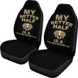 My Better Half is a Golden Retriever Car Seat Covers T040820