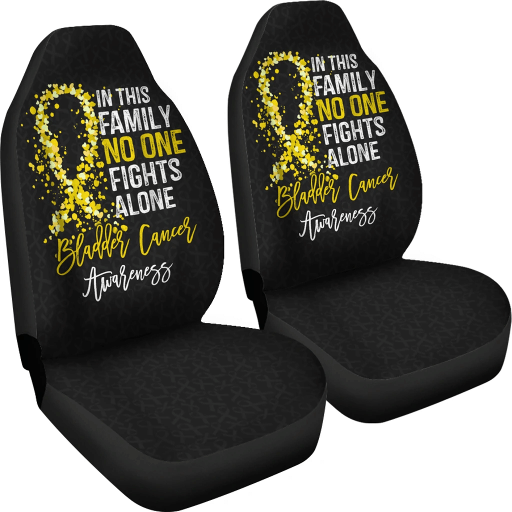 No One Fights Alone Bladder Cancer Awareness Car Seat Covers H042620