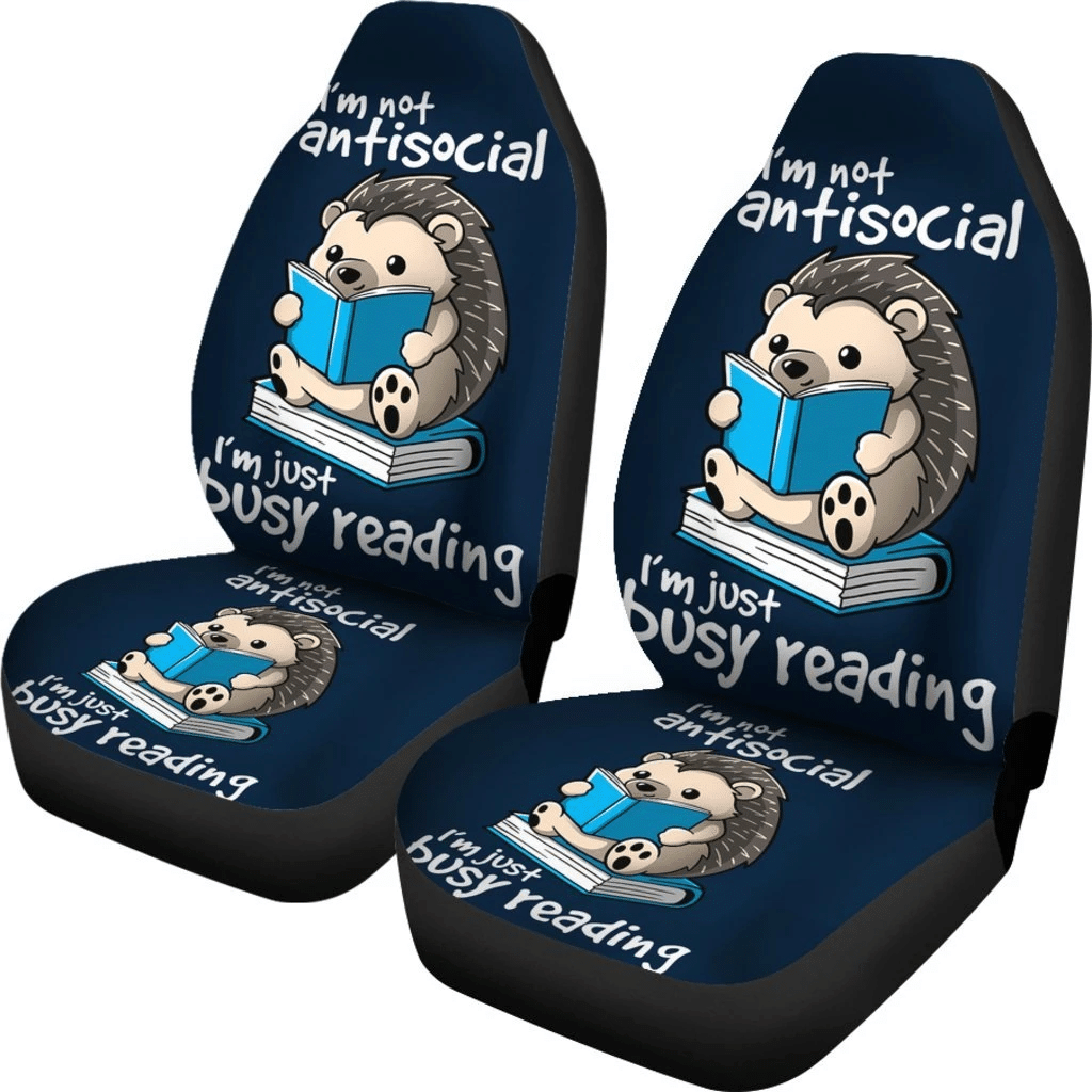 Hedgehog Read Book Animal Car Seat Covers