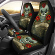 Calevera Skull Rose Car Seat Covers 191125