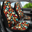 Book Lovers Pattern Car Seat Covers 191119 (Set Of 2)