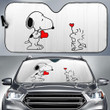 Snoopy Love Car Sun Shades Auto