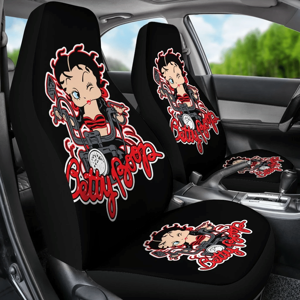 Betty Boop Ride Motorbike Car Seat Covers Cartoon H1225