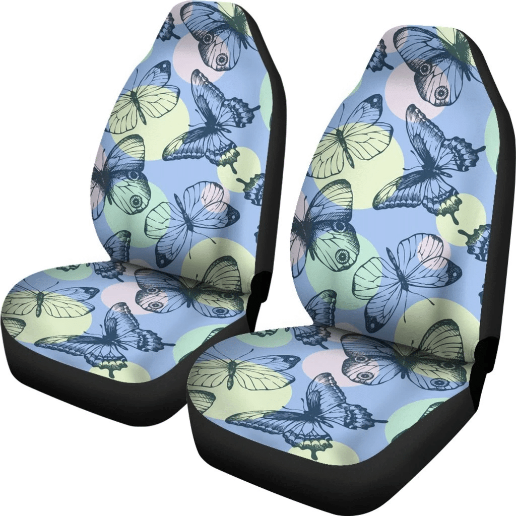 Butterfly Art Grey Color Car Seat Covers 191123