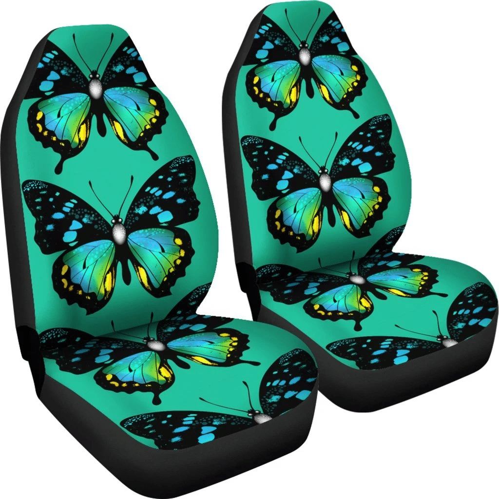 Butterfly In Green Theme Car Seat Covers 191123
