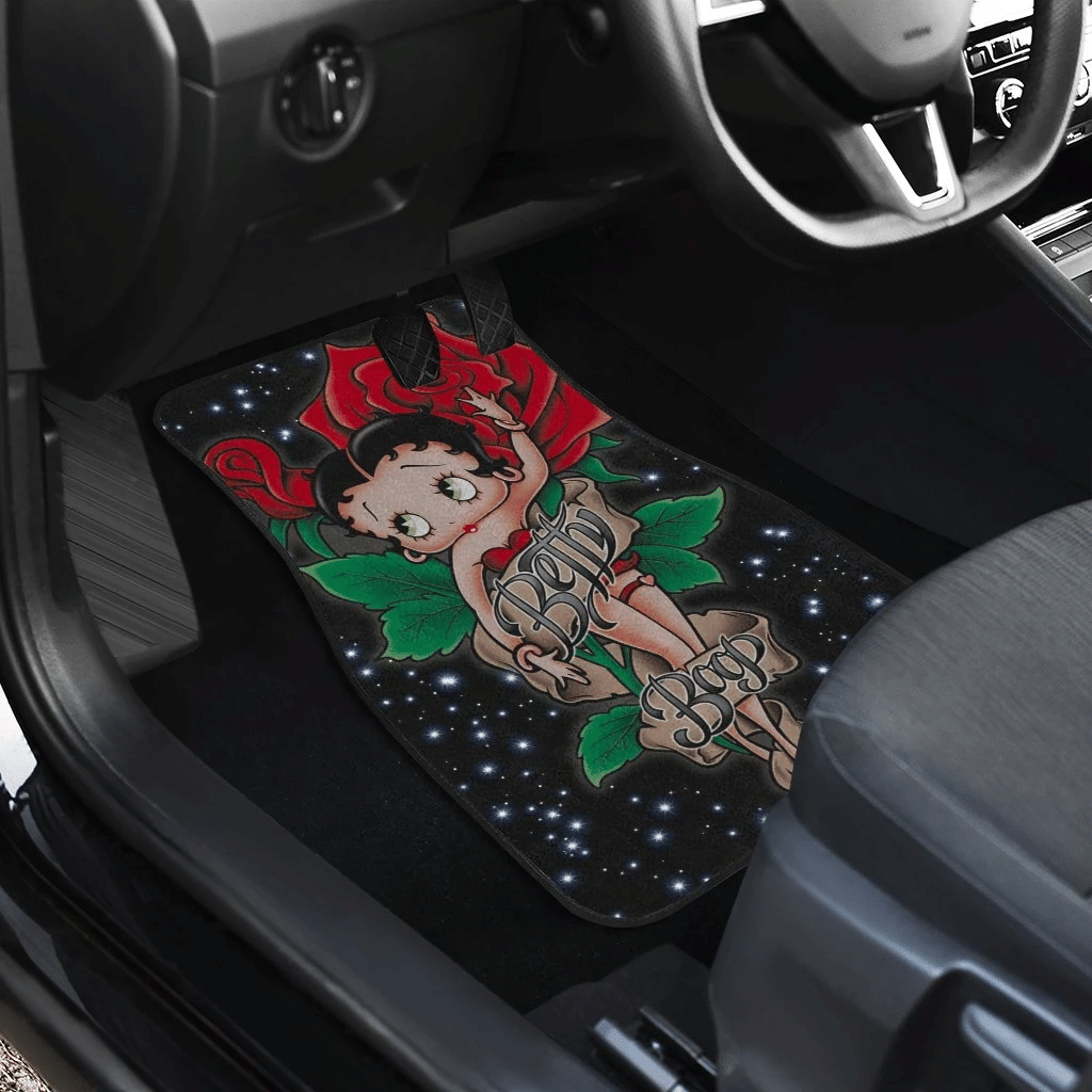 Betty Boop Car Floor Mats Rose Galaxy Cartoon Fan Gift H1225
