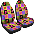 Rainbow Tongue Colorful Pattern Car Seat Covers 191119 (Set Of 2)