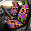 Rainbow Tongue Colorful Pattern Car Seat Covers 191119 (Set Of 2) / Universal Fit