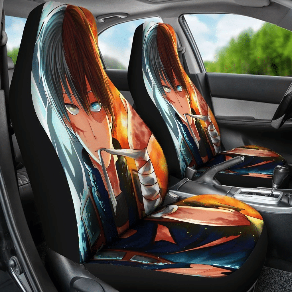 Shouto Todoroki Boku No Hero Academia Anime Car Seat Covers