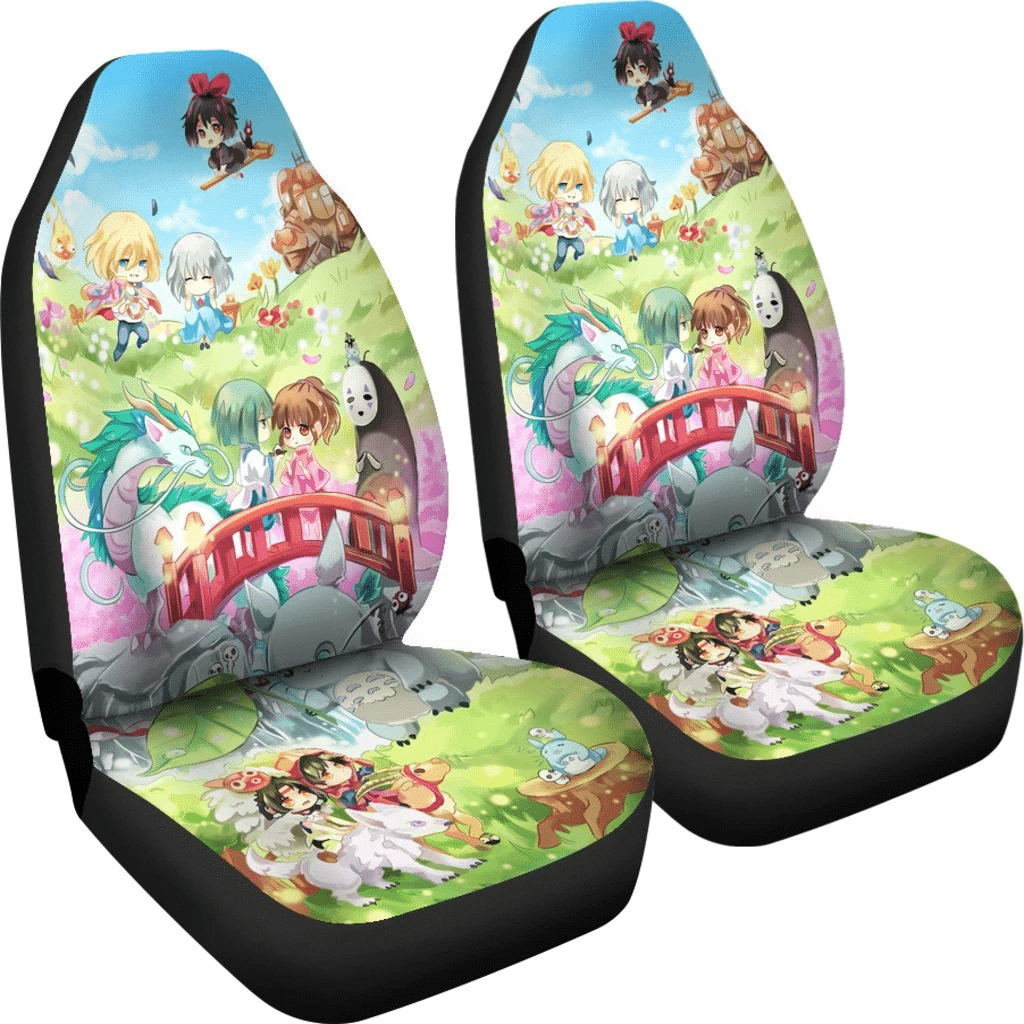 Chibi Ghibli Studio Anime Car Seat Covers