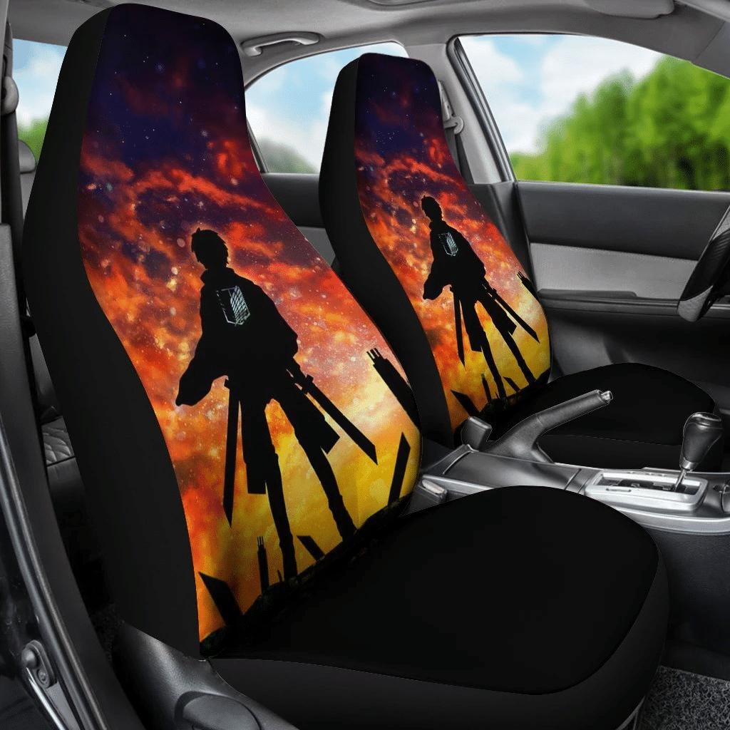 Eren Yeager Attack On Titan Anime Car Seat Covers