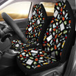 Pharmacist Emblems Pattern Car Seat Covers 191119 (Set Of 2) / Universal Fit