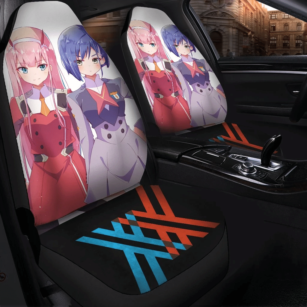 Zero Two And Ichigo Darling In The Franxx Anime Car Seat Covers