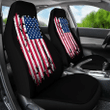 American Flag On Black - Car Seat Cover (Set Of 2) 191119 Covers