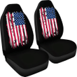 American Flag On Black - Car Seat Cover (Set Of 2) 191119 Covers
