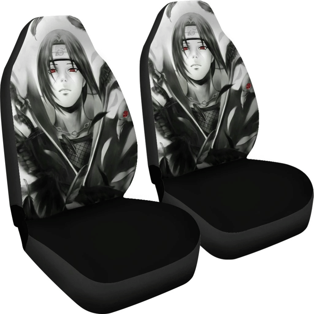 Uchiha Itachi Black And White Naruto Anime Car Seat Covers