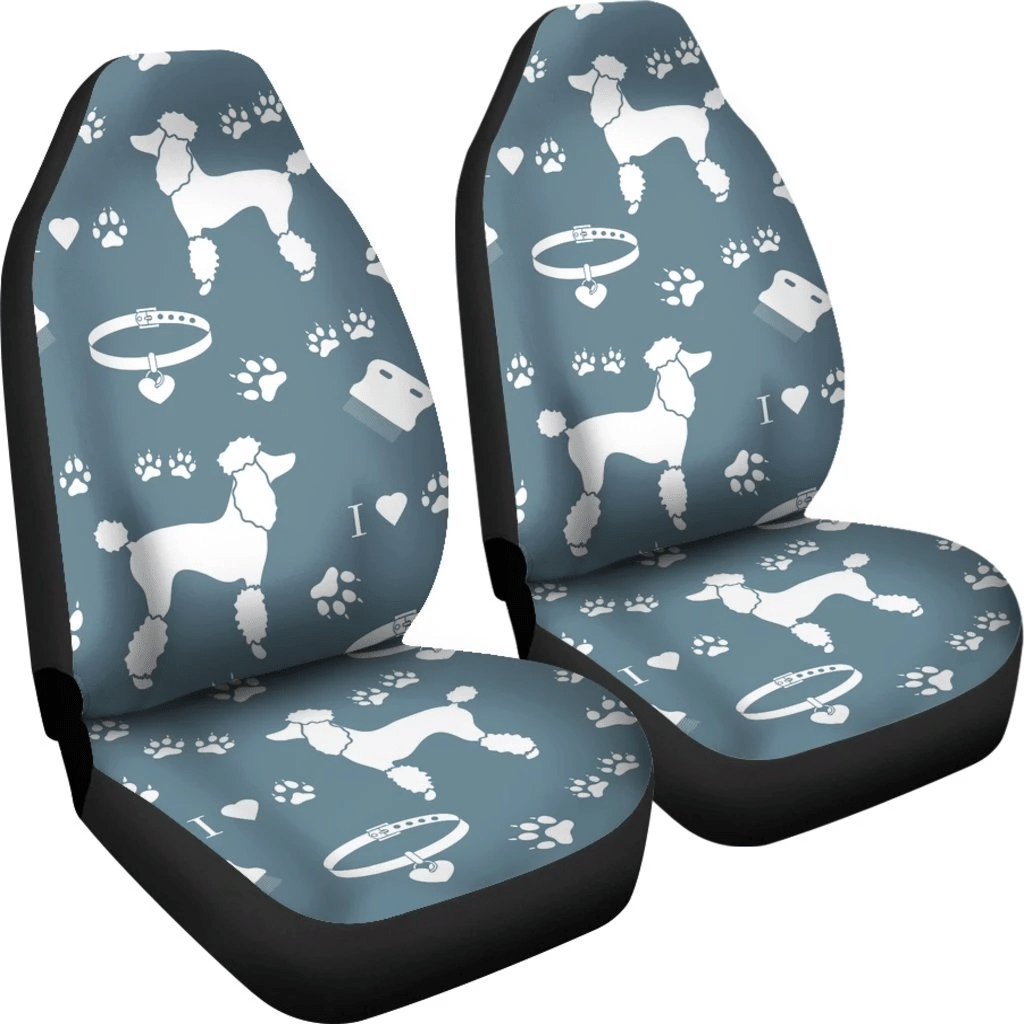 Poodle Dogs Pets Animal Car Seat Covers 191202