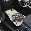Demon Slayer Anime Car Floor Mats - Tanjiro Protecting Nezuko Water Power Wave Car Mats