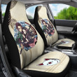 Demon Slayer Anime Car Seat Covers - Tanjiro Protecting Nezuko Water Power Wave Seat Covers