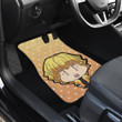 Demon Slayer Anime Car Floor Mats - Cute Chibi Agatsuma Zenitsu Crying Yellow Cloak Patterns Car Mats