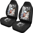 Attack On Titan Anime Car Seat Covers - Colossal And Eren Titan Punch Wrecking Wings Of Freedom Seat Covers