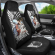 Attack On Titan Anime Car Seat Covers - Colossal And Eren Titan Punch Wrecking Wings Of Freedom Seat Covers