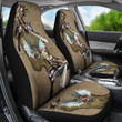Attack On Titan Anime Car Seat Covers AOT Annie Leonhart And Bertholdt Hoover Fighting For Rose Freedom Seat Covers
