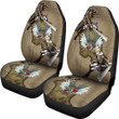 Attack On Titan Anime Car Seat Covers AOT Annie Leonhart And Bertholdt Hoover Fighting For Rose Freedom Seat Covers