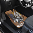 Attack On Titan Anime Car Floor Mats AOT Mikasa Strong Fighting Wings Of Freedom Symbol Brown Car Mats