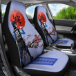 Demon Slayer Anime Inosuke Took Off Mask Wearing Clothes Blue Theme Seat Covers