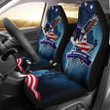 US Independence Day Eagle Standing On US Flag Star Car Seat Covers